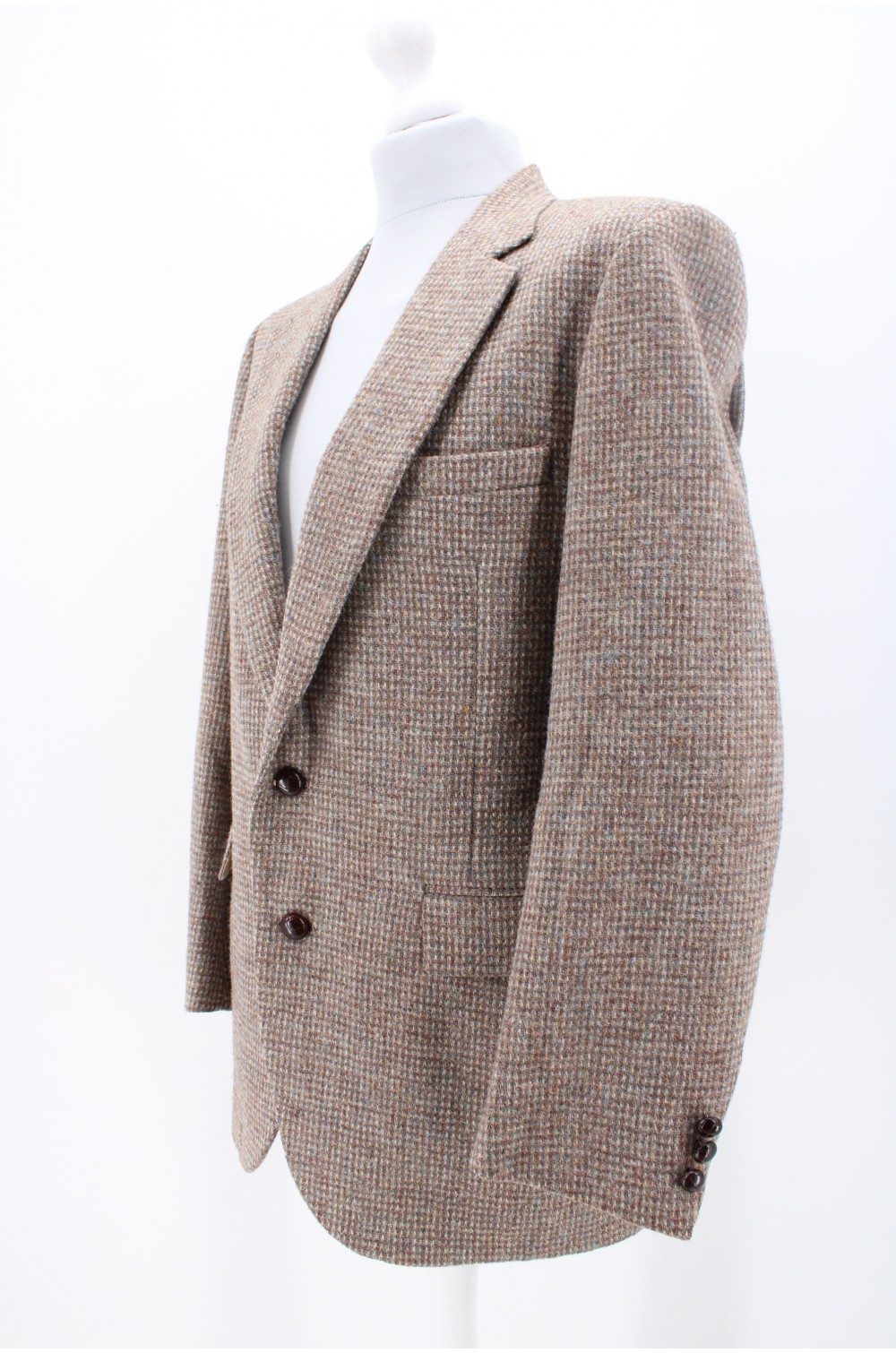 Veste Stafford Harris Tweed beige V tement occasion vintage friperie