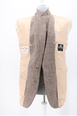 Veste Stafford Harris Tweed marron en laine vintage