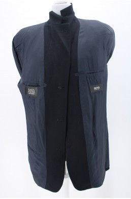 Veste Hugo Boss bleu Saks Fifth Avenue en laine vintage