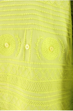 Veste Silk Club Collection jaune broderie