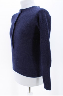 Pull sweat J.Crew Collection bleu 100 % cachemire italien made in Italy