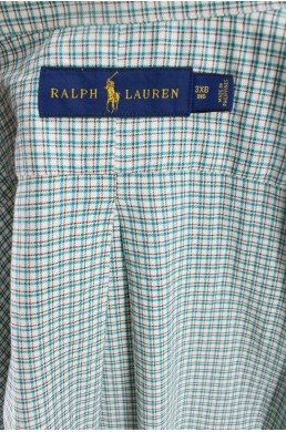Chemise Ralph Lauren blanc et vert label