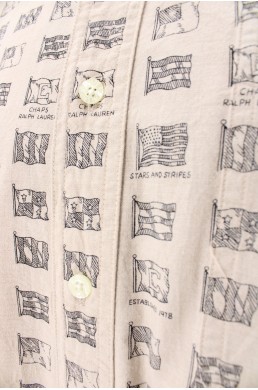 Chemise Chaps Ralph Lauren beige en coton vintage