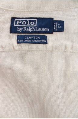 Chemise Polo by Ralph Lauren Clayton blanche label