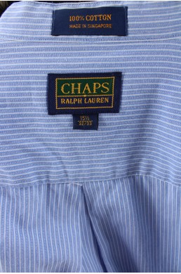 Chemise Chaps Ralph Lauren bleu ciel label