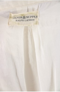 Chemise Denim & Supply Ralph Lauren blanche effet satiné label