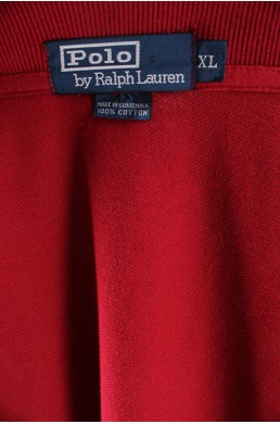 Polo Ralph Lauren rouge bordeaux label