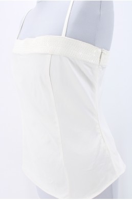 Top blouse Moschino Jean's blanc en coton
