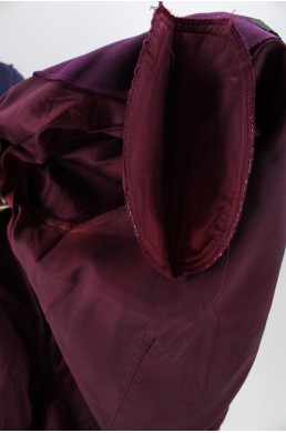Robe doublée avec épaulettes Gillian violet en soie vintage