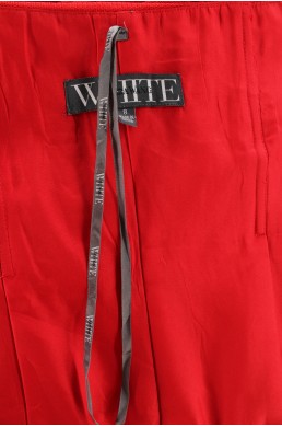 Robe de soirée doublée Vera Wang White Red rouge label