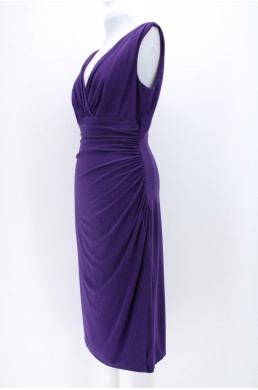 Robe doublée Lauren by Ralph Lauren Dress violette vintage