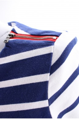 Robe Tommy Hilfiger blanc et bleu marine marinière vintage