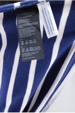 Robe Tommy Hilfiger blanc et bleu marine marinière vintage label