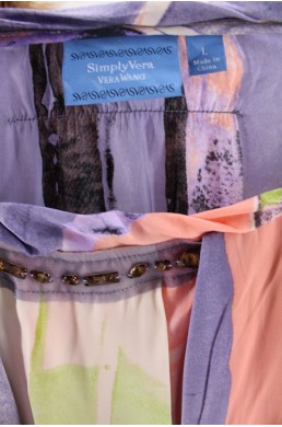 Robe Simply Vera by Vera Wang rose vert et violet label