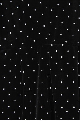 Combinaison jumpsuit Lulu by Michael Costello X Revolve en velours noir orné de cristal fantaisie