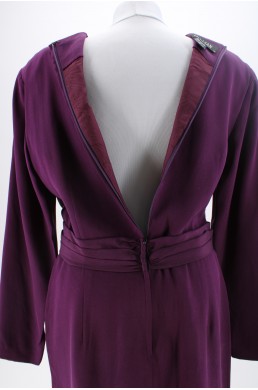 Robe doublée avec épaulettes Gillian violet vintage