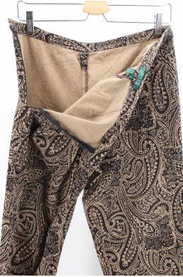 Pantalon Lauren by Ralph Lauren beige et noir en coton