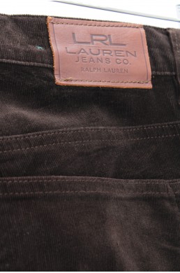 Pantalon Velours côtelé Corduroy Lauren Jeans Co. by Ralph Lauren noir label