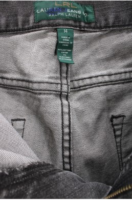 Pantalon Jean denim Lauren Jeans Co. by Ralph Lauren gris style baggy label