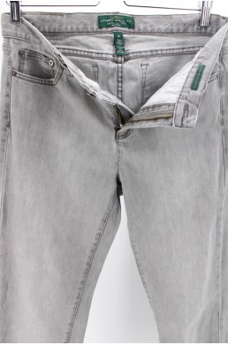 Pantalon jean denim Lauren Jeans Co. by Ralph Lauren gris clair label