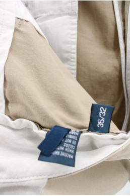 Short bermuda Polo by Ralph Lauren Ethan Pant beige en coton vintage label