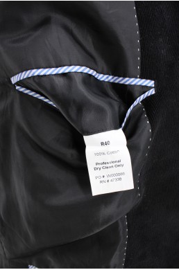 Veste en velours côtelé (corduroy) Tommy Hilfiger noir étiquette