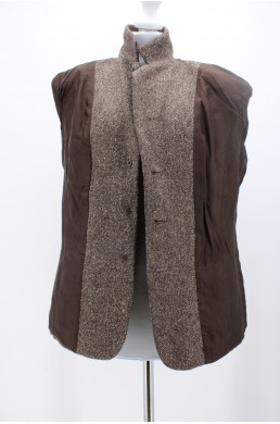 Veste Linda Allard Ellen Tracy marron en laine vintage