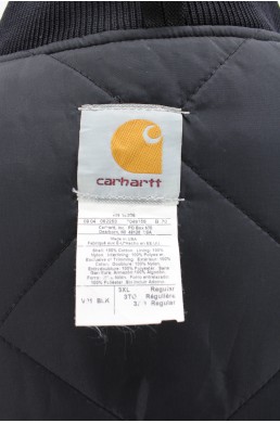 Blouson Carhartt sans manche noir doublure matelassée - Made in USA étiquette