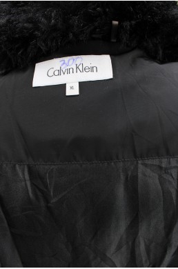 Blouson parka doudoune Calvin Klein noir type Bomber label
