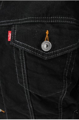 Blouson Levi's en velours côtelé Corduroy Sherpa Levi Strauss & Co Standard Trucker noir poche