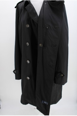 Blouson Trench coat Chaps noir en coton