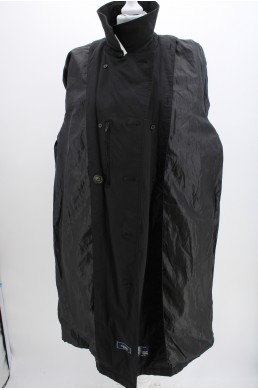 Blouson Trench coat Chaps noir en coton vintage