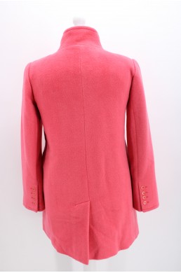 Manteau Talbots rose en laine et alpaga