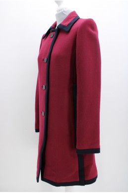 Manteau long J.Crew bordeaux et bleu marine en laine