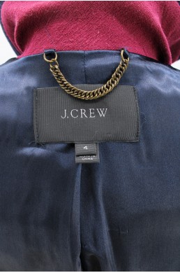 Manteau long J.Crew bordeaux et bleu marine label