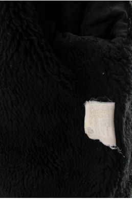 Manteau sherpa Woolrich noir et rouge - Made in USA - 100 % laine étiquette