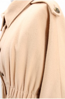 Manteau Cape Juicy Couture beige en laine et coton
