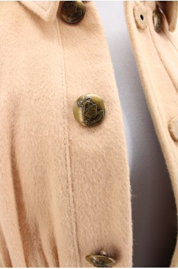 Manteau Cape Juicy Couture beige en laine bouton