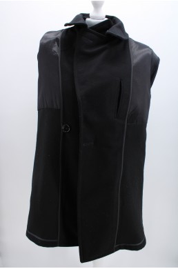 Manteau Overcoat US NAVY noir en laine vintage Made in USA
