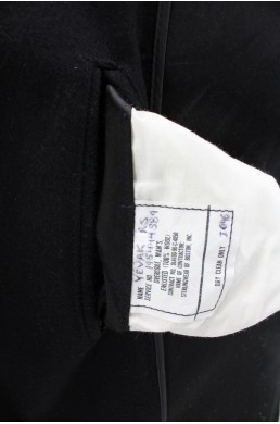 Manteau Overcoat US NAVY noir - Made in USA - 100 % laine - Vintage 1990 étiquette