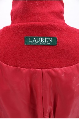 Manteau Lauren by Ralph Lauren rouge foncé label