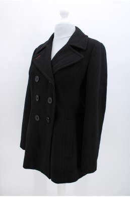 Manteau Tommy Hilfiger noir en laine