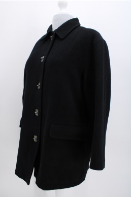 Manteau Bromley noir - 100 % laine