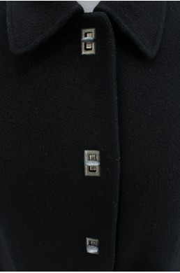 Manteau Bromley noir - 100 % laine bouton