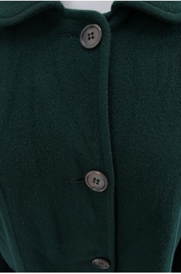 Manteau Bromley vert bouteille - 100 % laine bouton