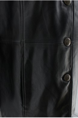 Blouson en cuir Studio Works noir - 100 % cuir (genuine leather) vintage