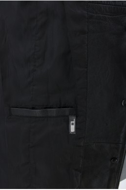 Blouson en cuir Studio Works noir - 100 % cuir (genuine leather) poche