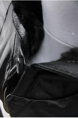 Manteau blouson en cuir Wilsons Leather noir - 100 % cuir véritable (genuine leather) article neuf