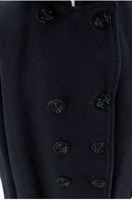 Manteau US NAVY 740NB Pea coat jacket by Schott bleu marine vintage