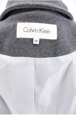 Manteau Calvin Klein gris souris label